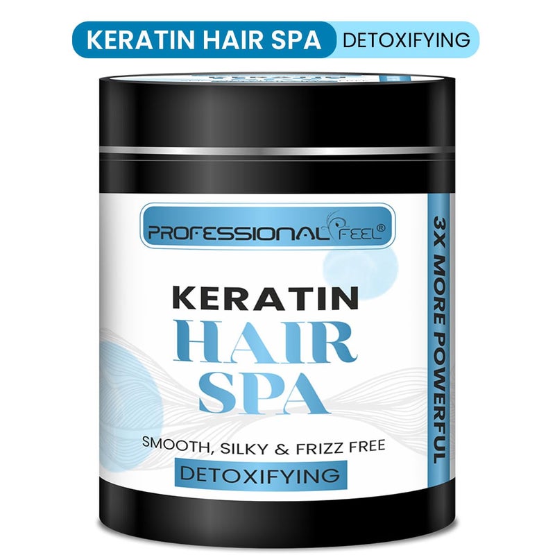 professional feel Professioal Feel Keratin Hair Spa Smooth Silky  Frizz Free Detoxifying Spa Treatment 500 Gram - Image 5