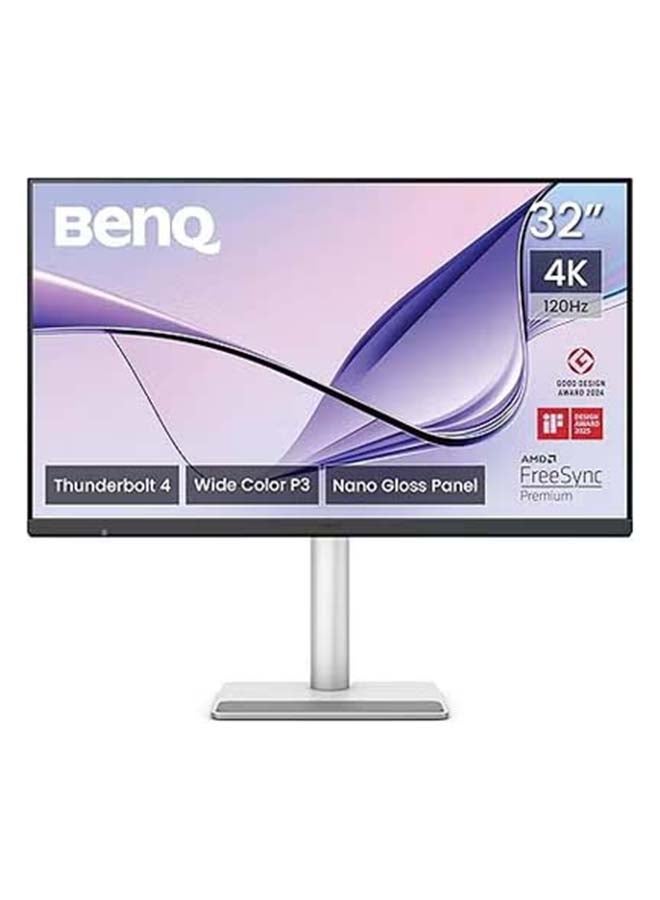 BenQ MA320UG 32” 4K 120Hz Nano Gloss Monitor for Mac, Dual Thunderbolt 4 96W/15W, Mac Color, Daisy Chain, KVM, Brightness & Volume Control on Mac, Height & Tilt Adjustment, P3 Color Grey gris Grey - Image 1