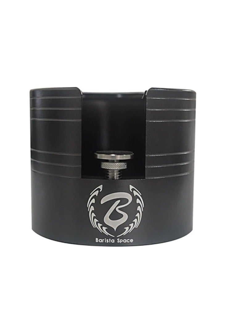 بريستا سبيس محطة دك، ارتفاع قابل للتعديل، من الفولاذ المقاوم للصدأ الممتاز، مثالية لضغط الإسبريسو المتسق، 53 مم - أسود - Image 1