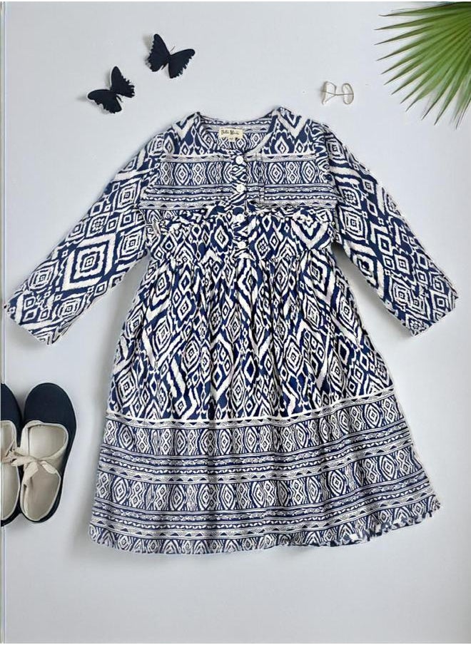 BELLA MODA - All-Over Print Lace Detail Dress by Styli - Image 1