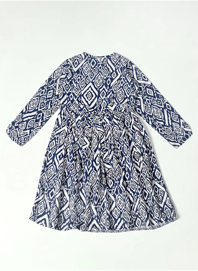 بيلا مودا All-Over Print Lace Detail Dress