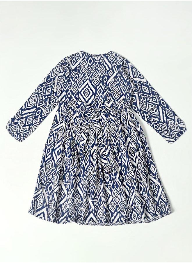 BELLA MODA - All-Over Print Lace Detail Dress by Styli - Image 1