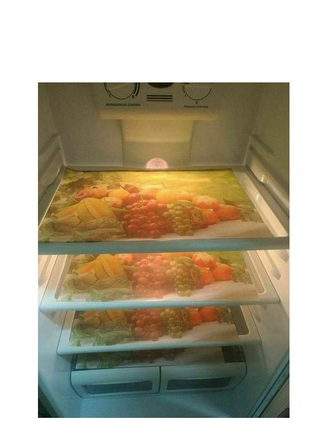 Refrigerator Mat - Set of 4 multicolour