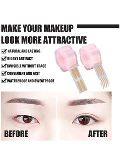 Depend Eyelid Tape, Invisible Double Eyelid Lift Strips Instant Eyelid Stickers, Self-Adhesive Eye Tapes Fiber For Hooded Droopy Uneven Mono-Eyelids, Big Eye Tools With Fork Rods And Tweezers 1200 PCS  - Image 5