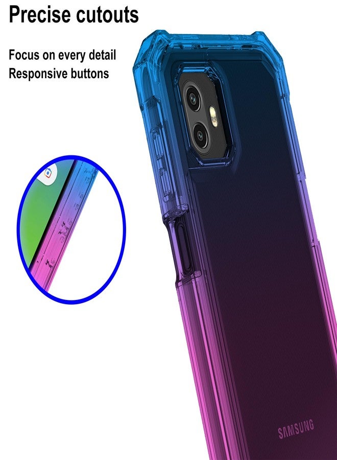 Ailiber جراب Ailiber لهاتف Galaxy X Cover 6 Pro، مع واقي شاشة، حماية مزدوجة الطبقات، زوايا مقاومة للصدمات، غطاء TPU، جراب سيليكون رفيع لهاتف Samsung Xcover 6 Pro - أزرق وردي - Image 5