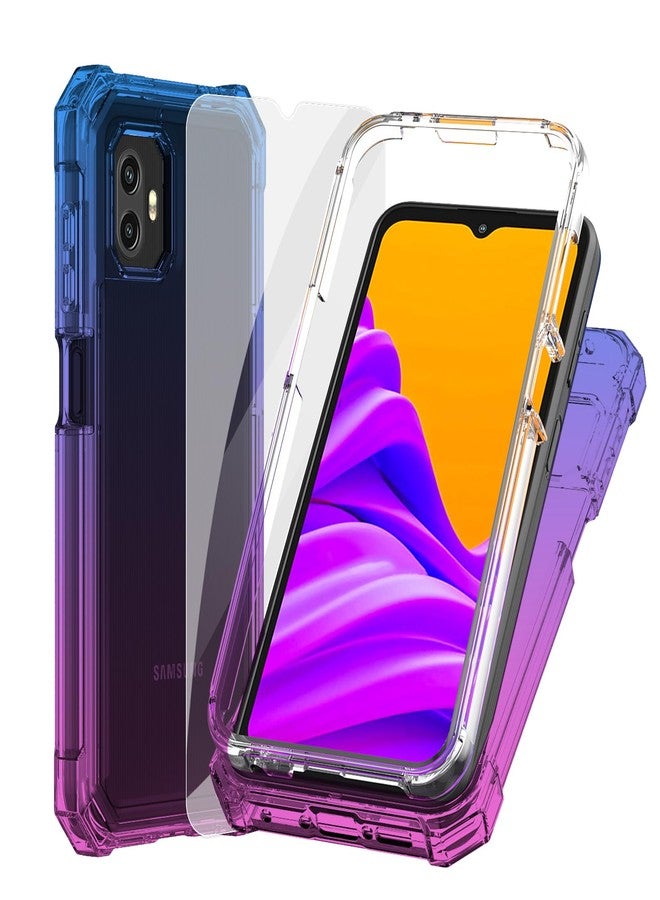 Ailiber جراب Ailiber لهاتف Galaxy X Cover 6 Pro، مع واقي شاشة، حماية مزدوجة الطبقات، زوايا مقاومة للصدمات، غطاء TPU، جراب سيليكون رفيع لهاتف Samsung Xcover 6 Pro - أزرق وردي - Image 1