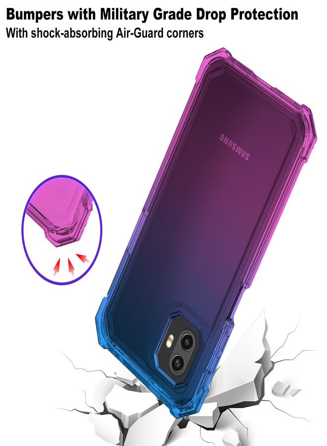 Ailiber جراب Ailiber لهاتف Galaxy X Cover 6 Pro، مع واقي شاشة، حماية مزدوجة الطبقات، زوايا مقاومة للصدمات، غطاء TPU، جراب سيليكون رفيع لهاتف Samsung Xcover 6 Pro - أزرق وردي - Image 4