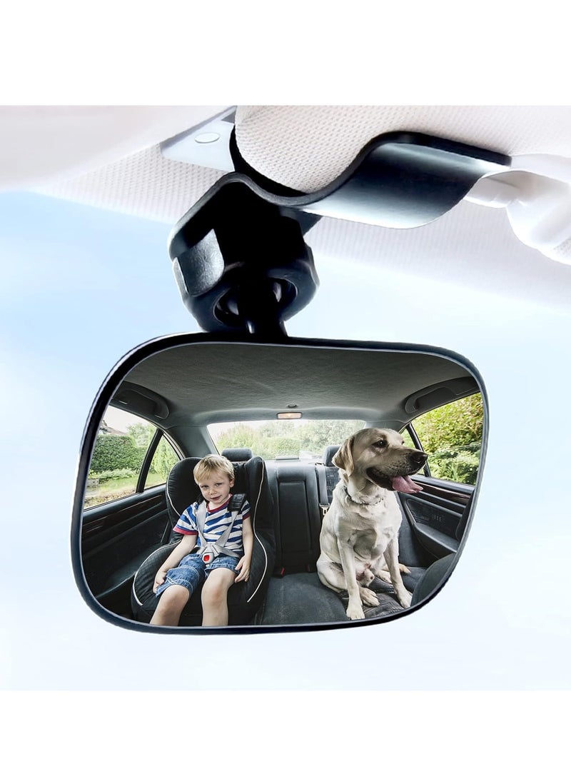KASTWAVE Car Mirror for Baby, Universal Car Interior Rearview, Baby Mirror Wide Angle Convex Mirror, Clip-on Mirrors, Baby Mirror for Car Seat, Mirror Rear Facing, for Viewing Rear Passengers, Clear View - Image 1