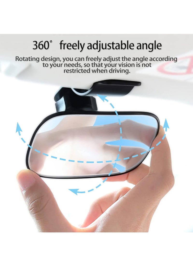 KASTWAVE Car Mirror for Baby, Universal Car Interior Rearview, Baby Mirror Wide Angle Convex Mirror, Clip-on Mirrors, Baby Mirror for Car Seat, Mirror Rear Facing, for Viewing Rear Passengers, Clear View - Image 2