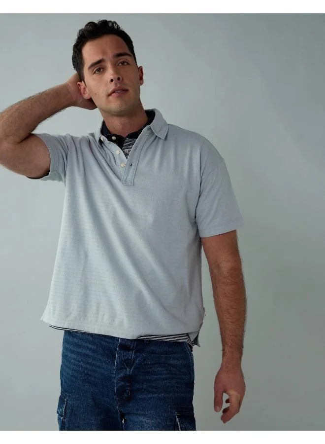American Eagle AE Textured Polo Shirt