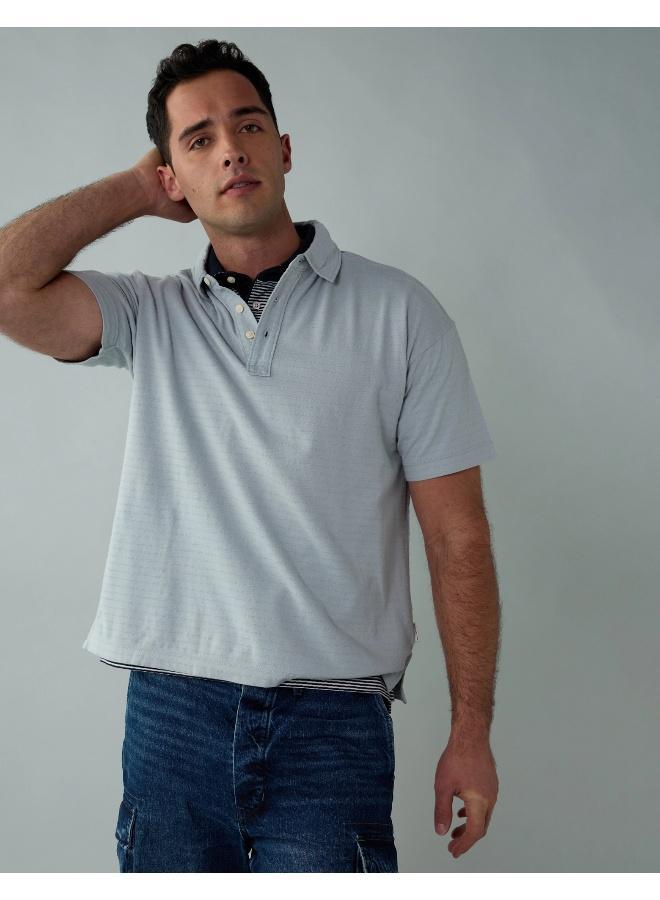 American Eagle AE Textured Polo Shirt - Image 1