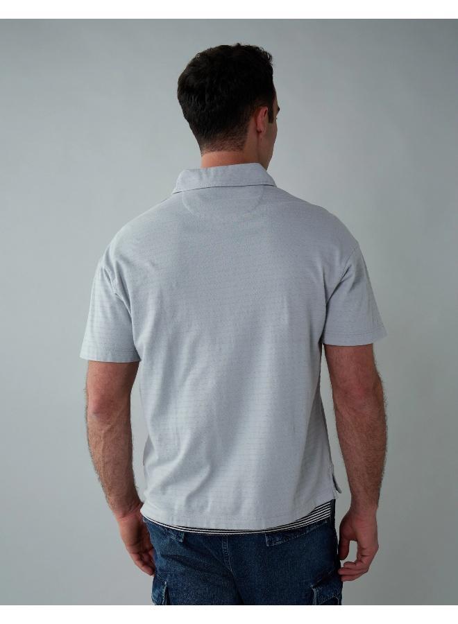American Eagle AE Textured Polo Shirt - Image 4