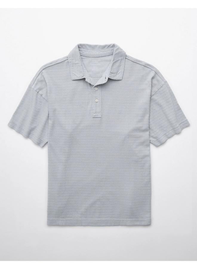 American Eagle AE Textured Polo Shirt - Image 3