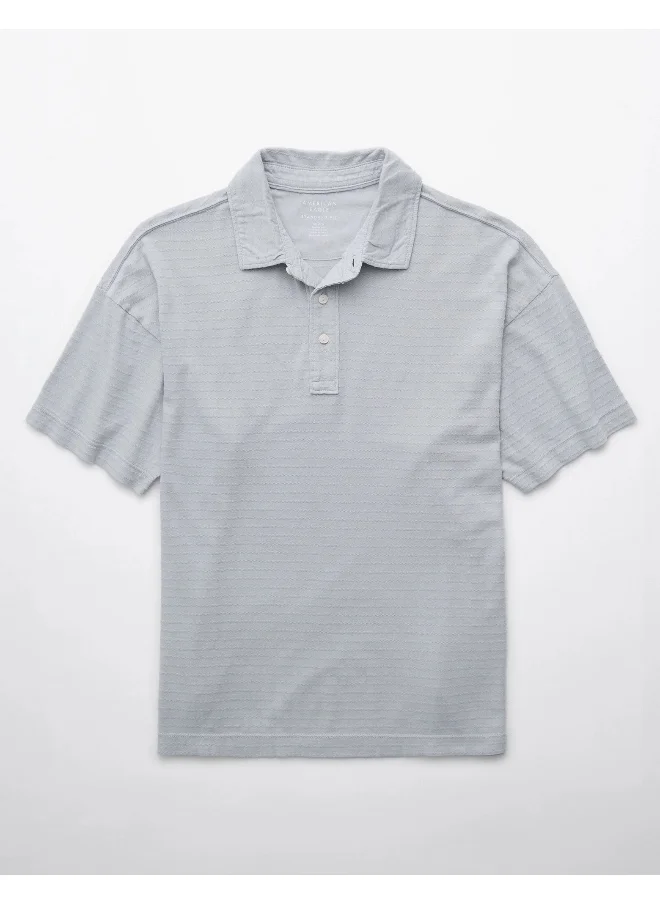 American Eagle AE Textured Polo Shirt