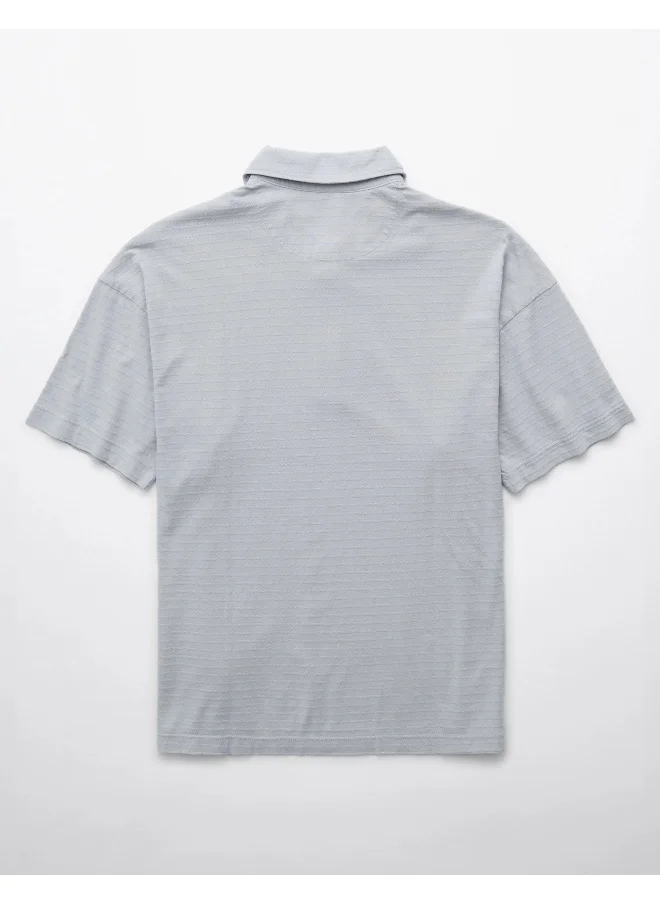 American Eagle AE Textured Polo Shirt