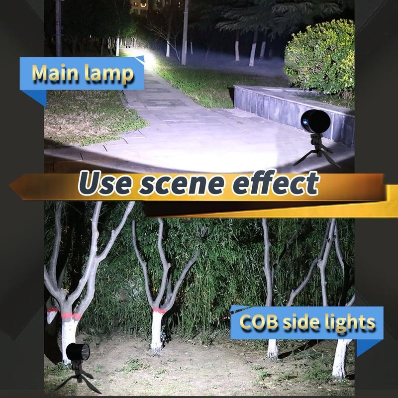 MAPPLE CREATION Rechargeable Spotlight Flashlights High Lumens 90000 Lumens Led Spotlight with 3 Main Modes and 4 Colors Filter Spot Light Outdoor Handheld Included USB Cable for Fishing Camping Hunting Spotlight - Image 5