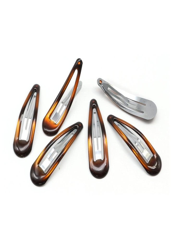 دوفاش مجموعة دوفاش من 20 قطعة من مشابك الشعر المعدنية المصنوعة من الإيبوكسي، بطول 5 سم/2 بوصة، إكسسوارات شعر للبنات (لون السلحفاة). - Image 3