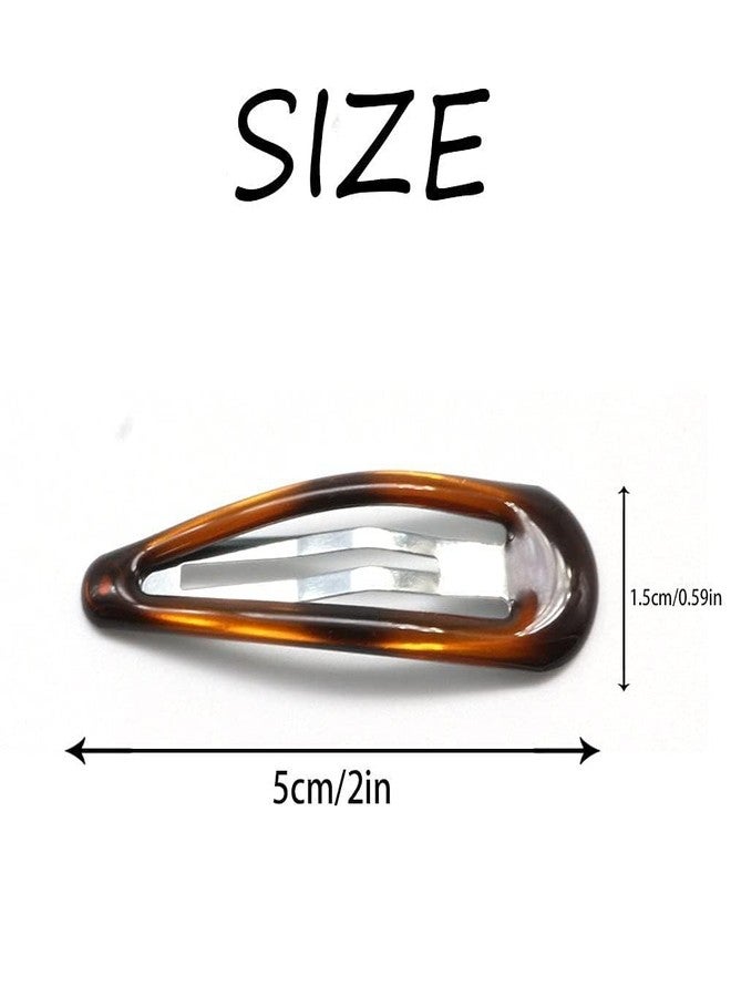 دوفاش مجموعة دوفاش من 20 قطعة من مشابك الشعر المعدنية المصنوعة من الإيبوكسي، بطول 5 سم/2 بوصة، إكسسوارات شعر للبنات (لون السلحفاة). - Image 4