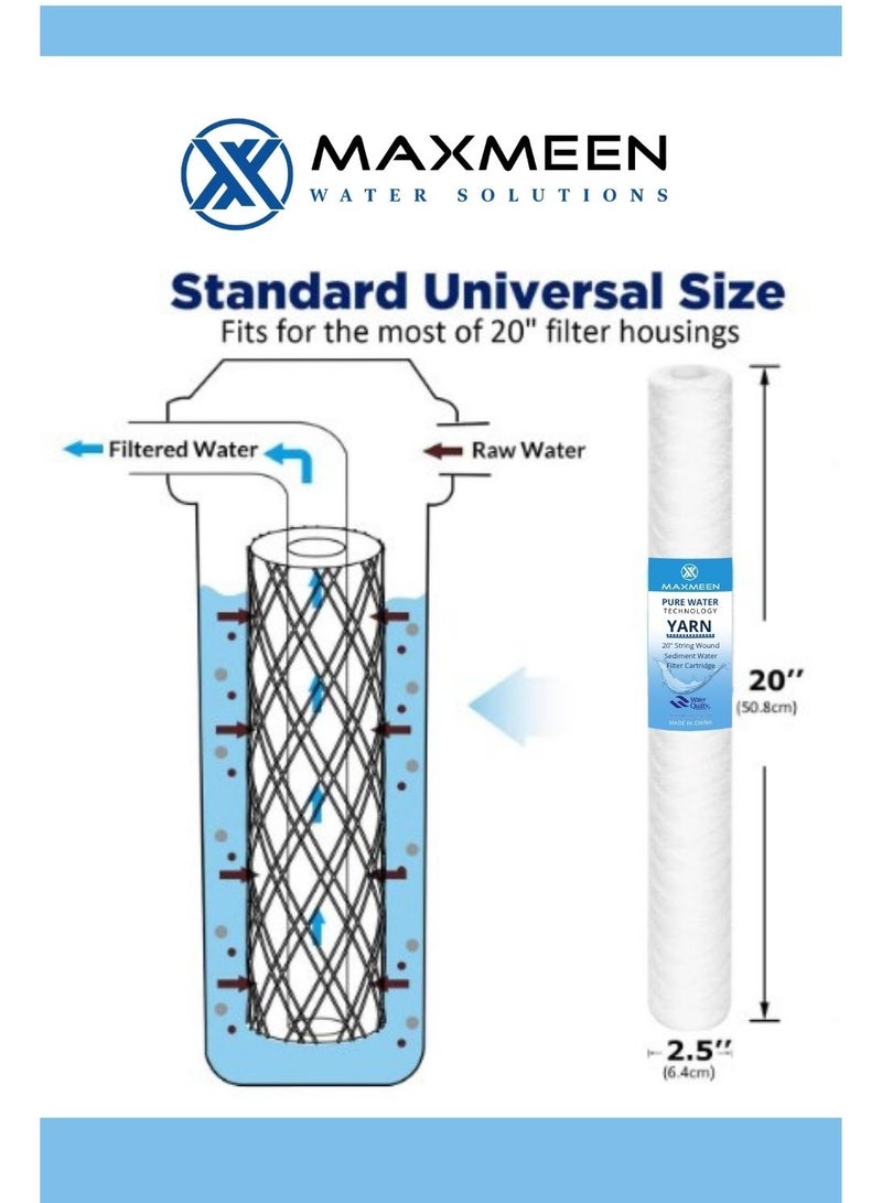 ماكسمين غيار فلتر مياه خيوط قطنية 20 بوصة –  ماكسمين - Image 3