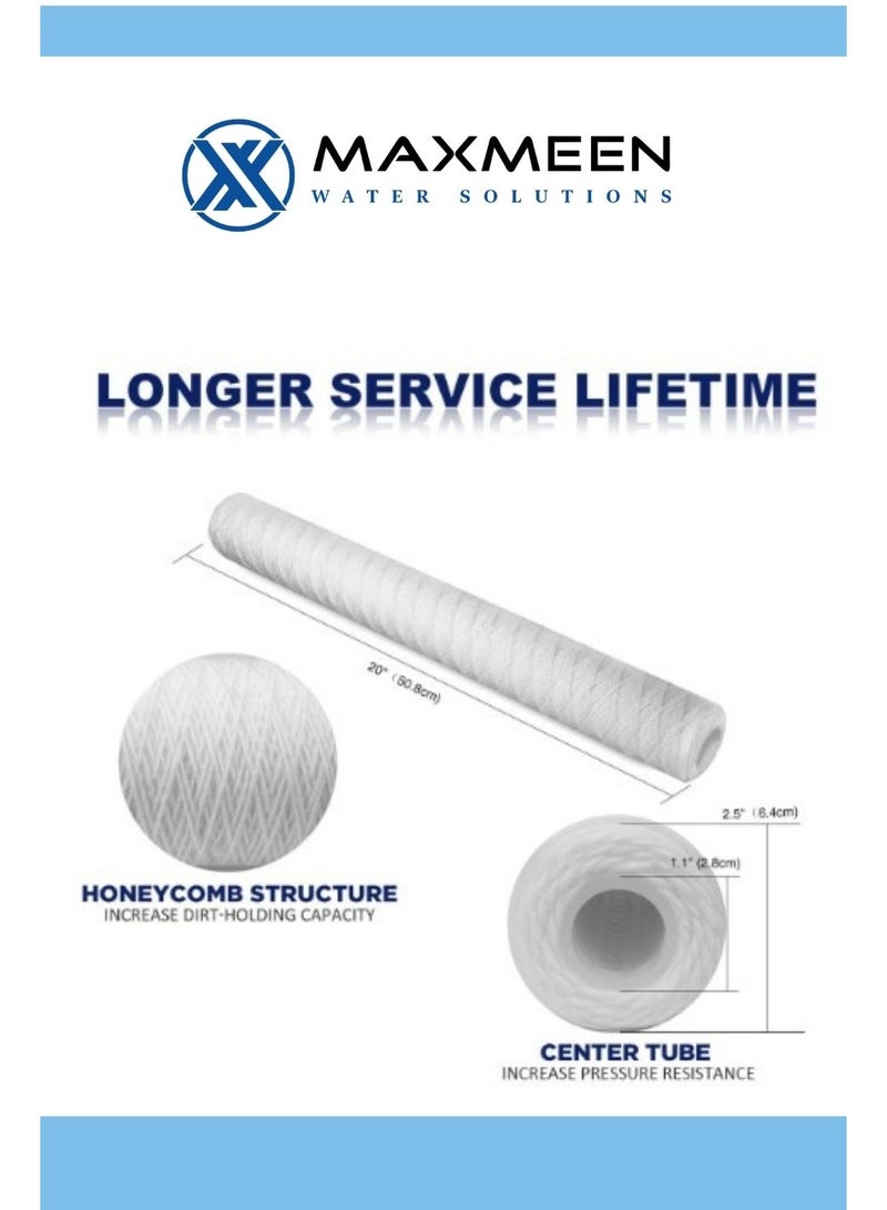 ماكسمين غيار فلتر مياه خيوط قطنية 20 بوصة –  ماكسمين - Image 4