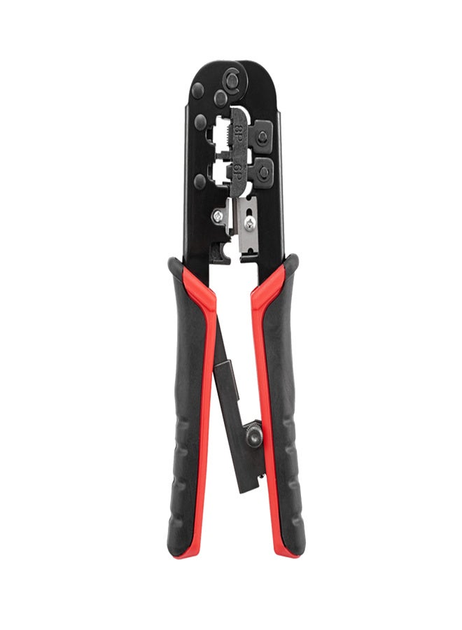 Ratcheting Crimping Tool 3 in 1 Multifunction Wire Crimpers Stripper Cutter, 8P 6P Network Line Telephone Wire Crimping Cable Stripping Cutting Electrician Hand Tool - Image 1