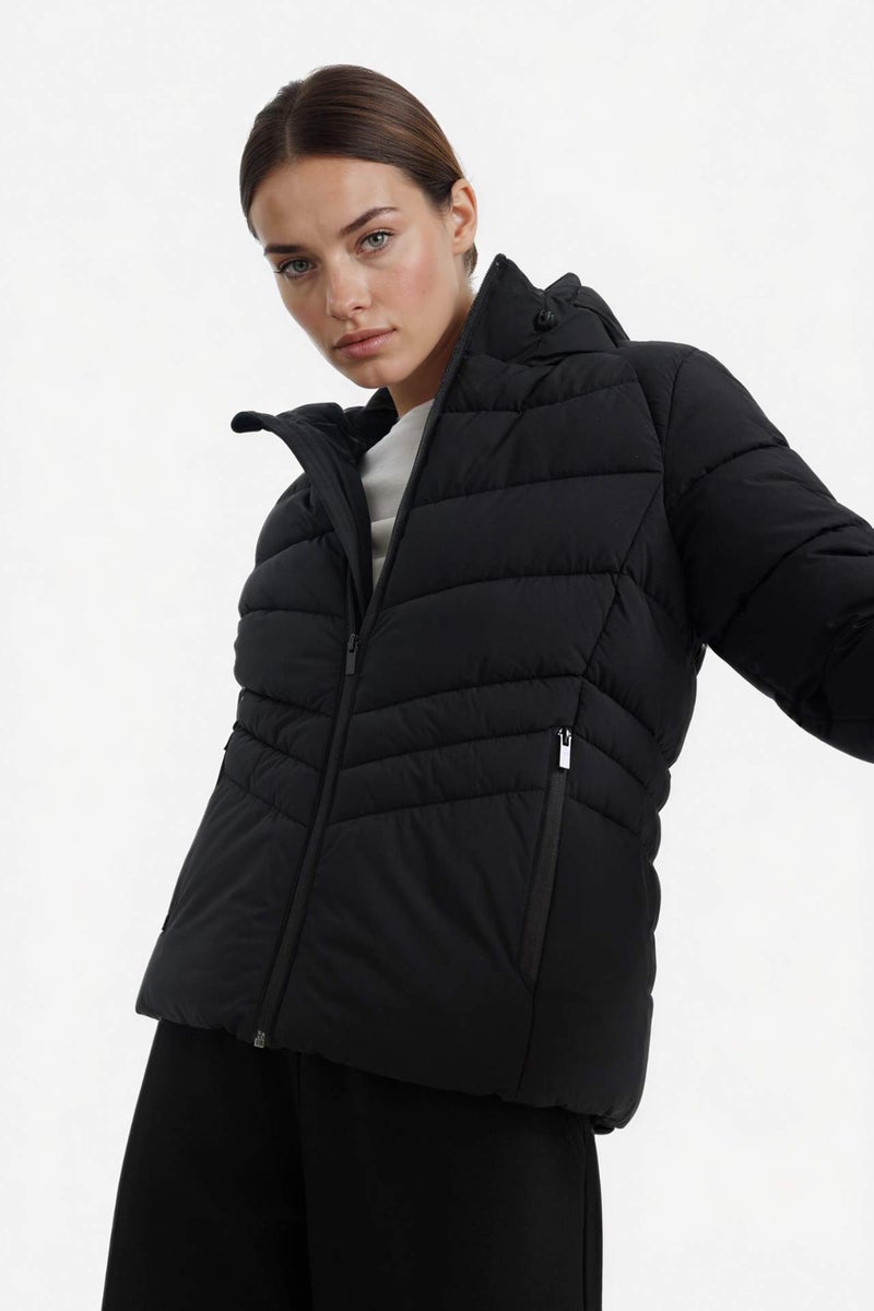 DeFacto Waterproof Regular Fit Hooded Zip-Up Puffer Jacket - Image 3
