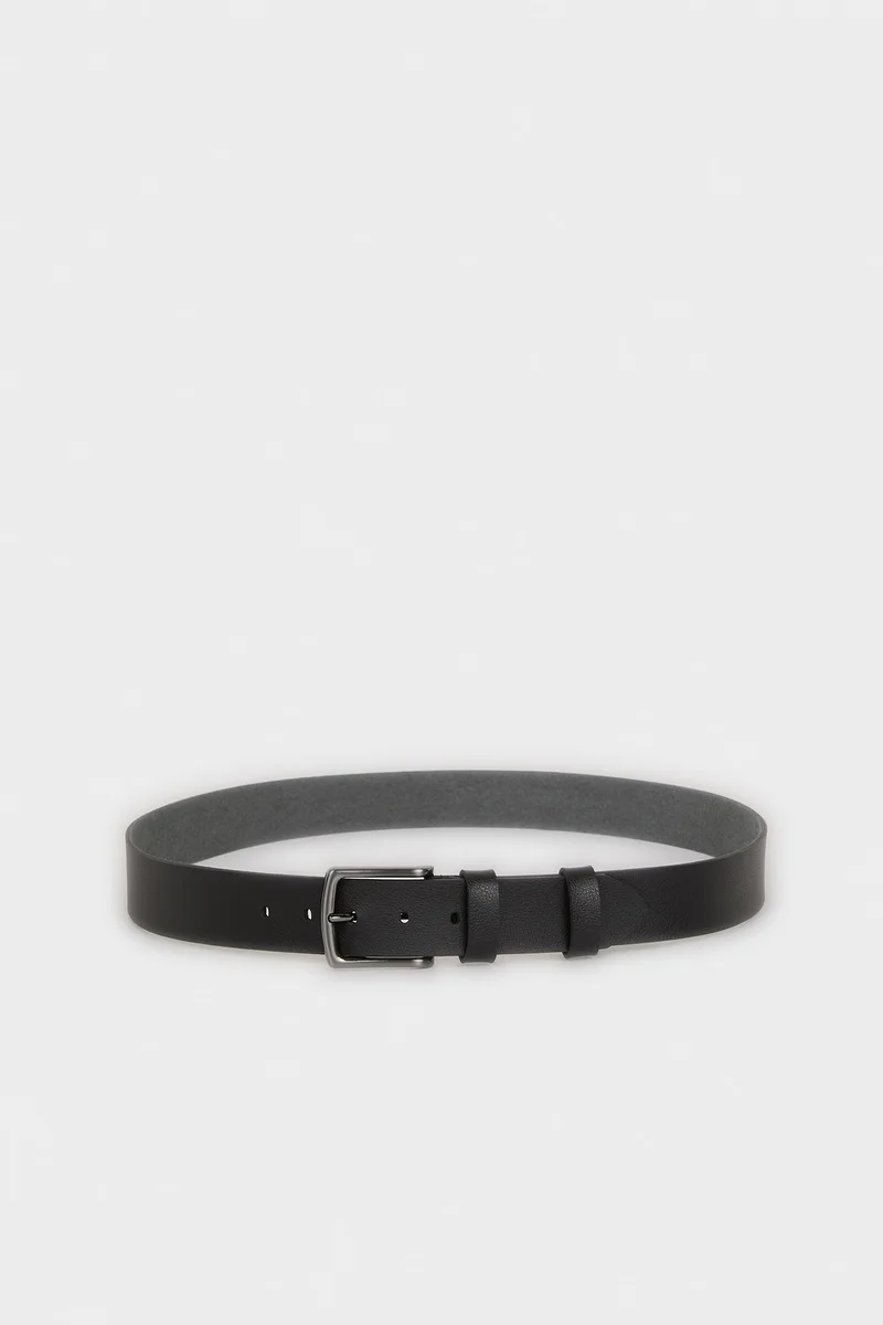 ديفاكتو Man Rectangle Clasp Faux Leather Jean Belt