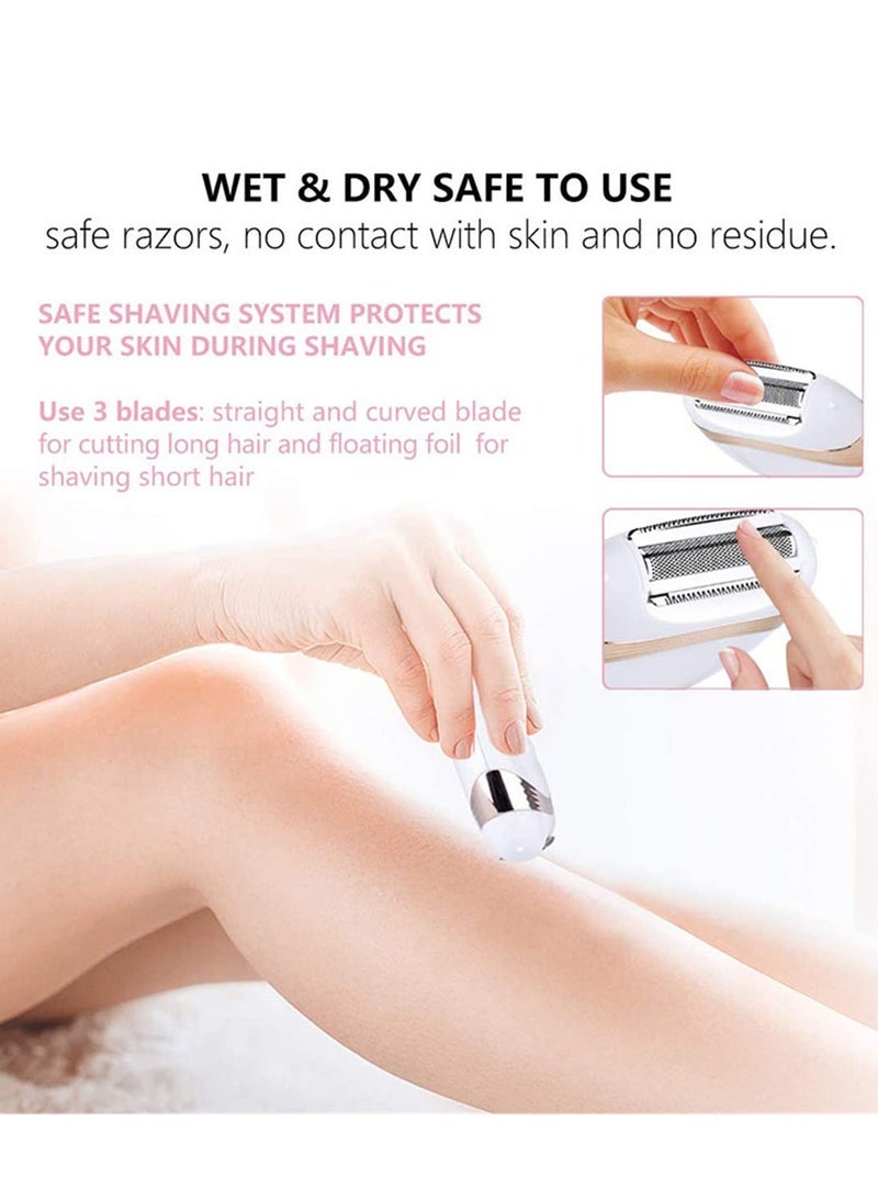 general إزالة الشعر الكهربائية، ماكينة تشذيب البيكيني للنساء، رطبة وجافة، ماكينة حلاقة للسيدات قابلة لإعادة الشحن، رأس حلاقة سهل وسريع، إزالة الشعر من الجسم والساقين وتحت الإبطين - Image 3