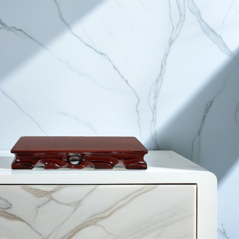 Rectangular Base For Vase And Teapot Wood Display Stand Vintage Vase Base For Home Decor Craft Display And Centerpiece - Image 5