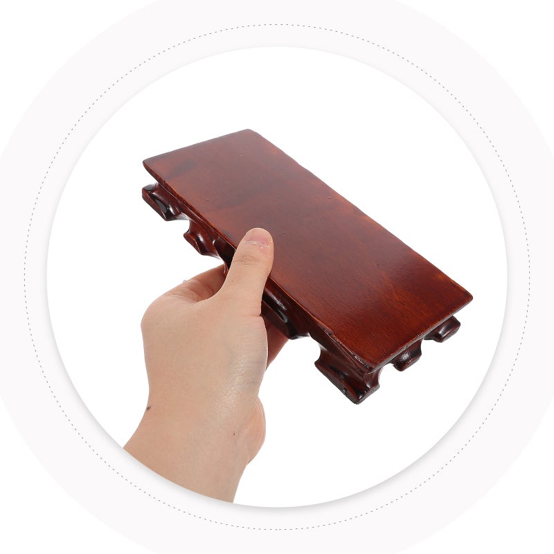 Rectangular Base For Vase And Teapot Wood Display Stand Vintage Vase Base For Home Decor Craft Display And Centerpiece - Image 2