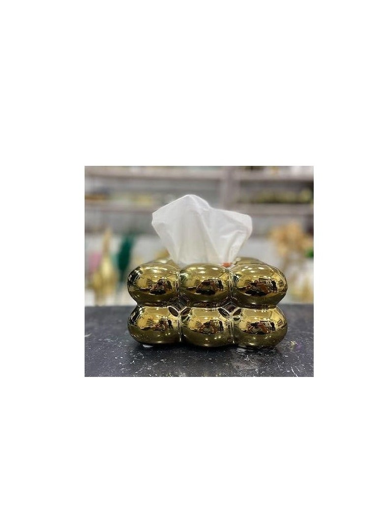 Generic Bubbles Tissue Box - Gold 