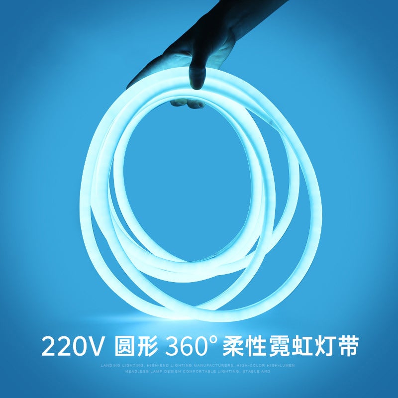 Led High-Voltage Flexible Neon Light Strip With Circular 360-Degree Light-Emitting Strip, Waterproof Sign Light Strip, High Brightness - Image 3