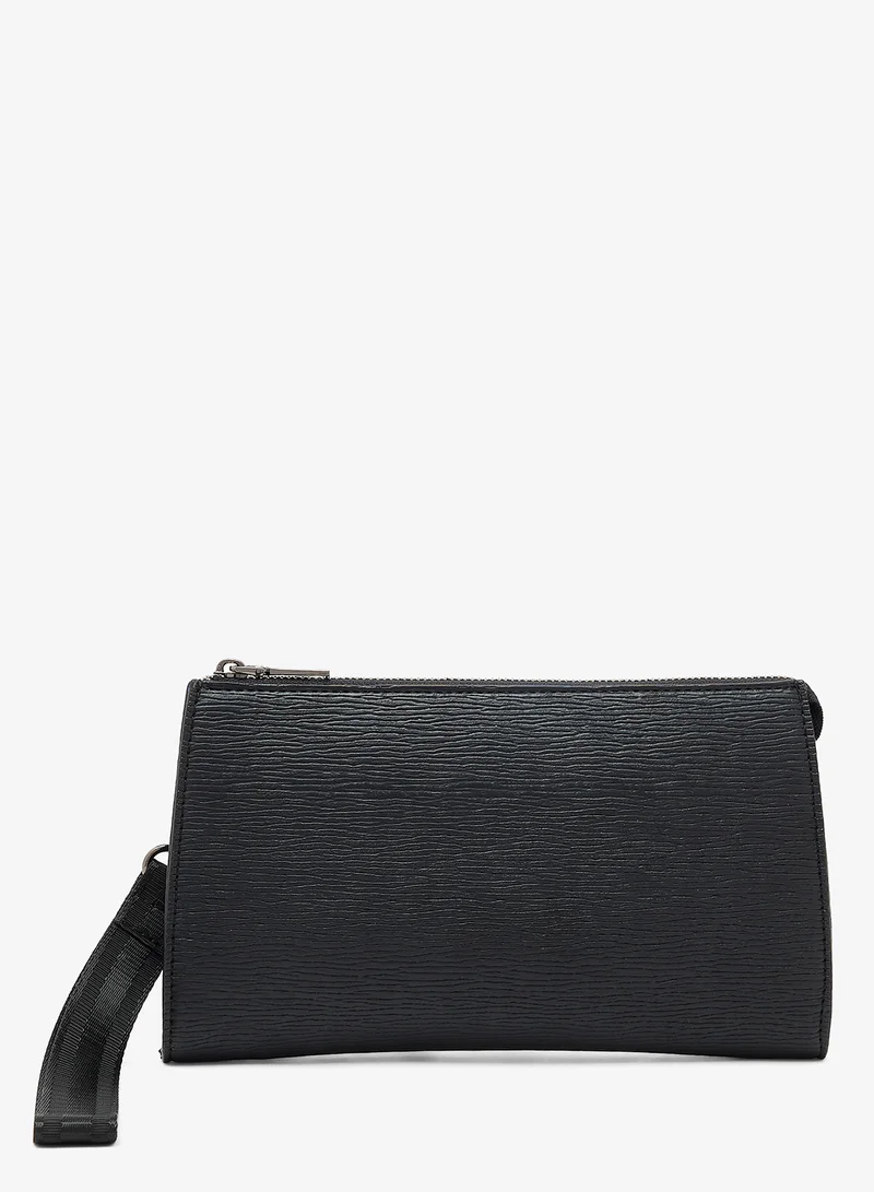zip detail toiletry bag