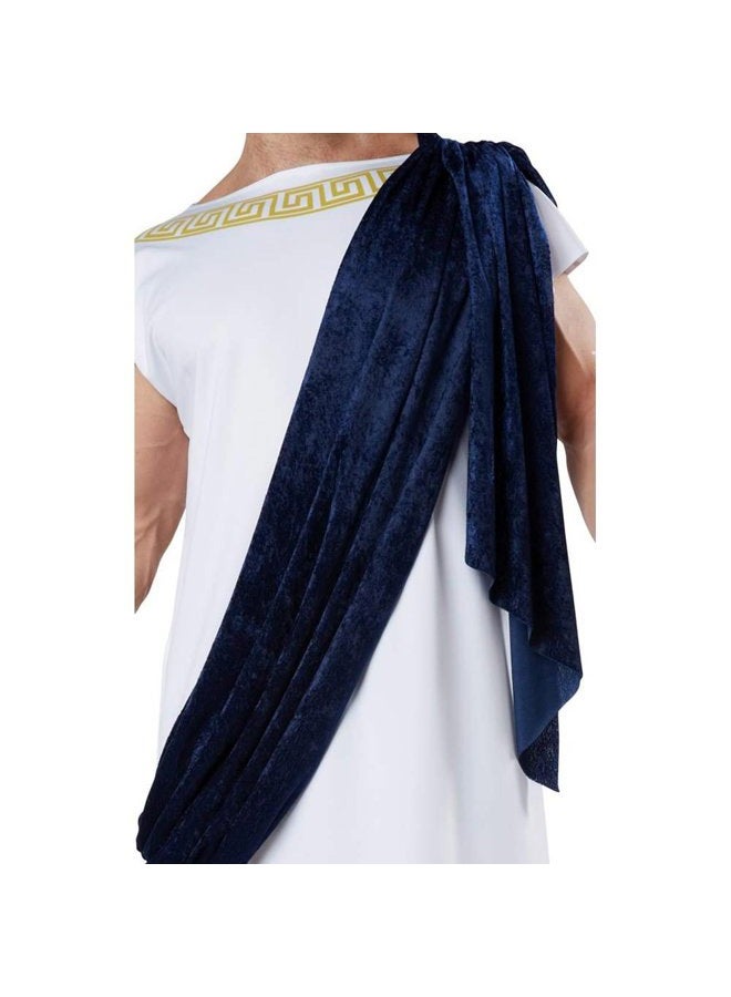 California Costumes Men's Grecian Toga, White/Navy, XL - Image 2