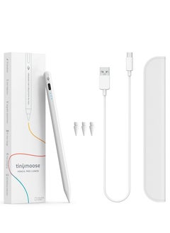 TinyMoose Active Digital Stylus Pen Pencil Pro Lumin 2nd generation iPad Pen with Fast Charging & Palm Rejection For Apple iPad 2018 and Later White  - Image 2