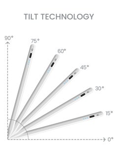 TinyMoose Active Digital Stylus Pen Pencil Pro Lumin 2nd generation iPad Pen with Fast Charging & Palm Rejection For Apple iPad 2018 and Later White  - Image 4
