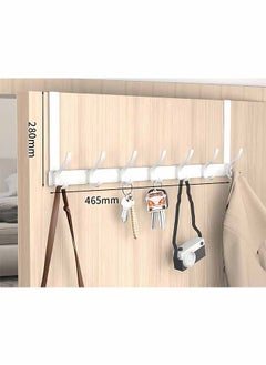 Peachjoy Door Hooks, Space Aluminum, Non Perforated Bathroom Hooks, Bedroom Storage, Hanger Hooks, Wall Hanger Hooks, White 