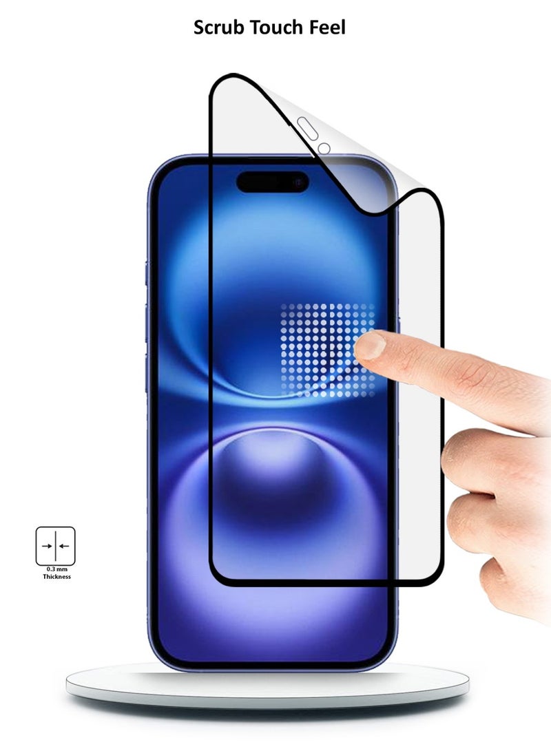 Techie 2 Pack 9D Matte Ceramic Screen Protector Film for Apple iPhone 16  – Smooth Feel Anti Fingerprint Bubble Free - Image 3