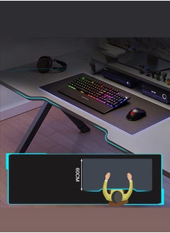 OHAHO 120CM Gaming Table,Gaming Desk, Computer Desk Home Office Desk Extra Large Modern Ergonomic Black PC Table Gamer Workstation (Black, 120x60x75cm)  - Image 3