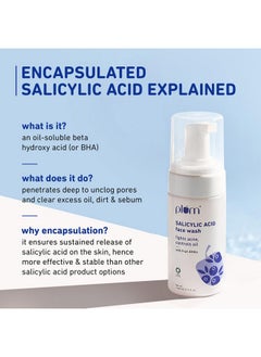 Plum 1% Encapsulated Salicylic Acid Foaming Face Wash|Fights Active Acne,Blackheads&Breakouts|With Glycolic Acid&Fruit Ahas|All Skin Types|Creamy Face Cleanser For Women&Men|100% Vegan|110 Ml  - Image 5
