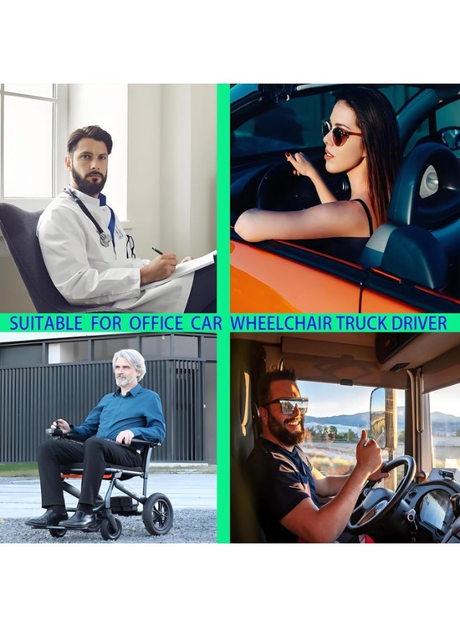 صن سباير وسادة مقعد مريحة لكرسي المكتب والسيارة - وسادة كرسي من قطعة واحدة من الإسفنج المرن مع دعامة للظهر القطني، تصميم مريح للجلوس لفترات طويلة، مع دعامة قطنية للجلوس لفترات طويلة - Image 5