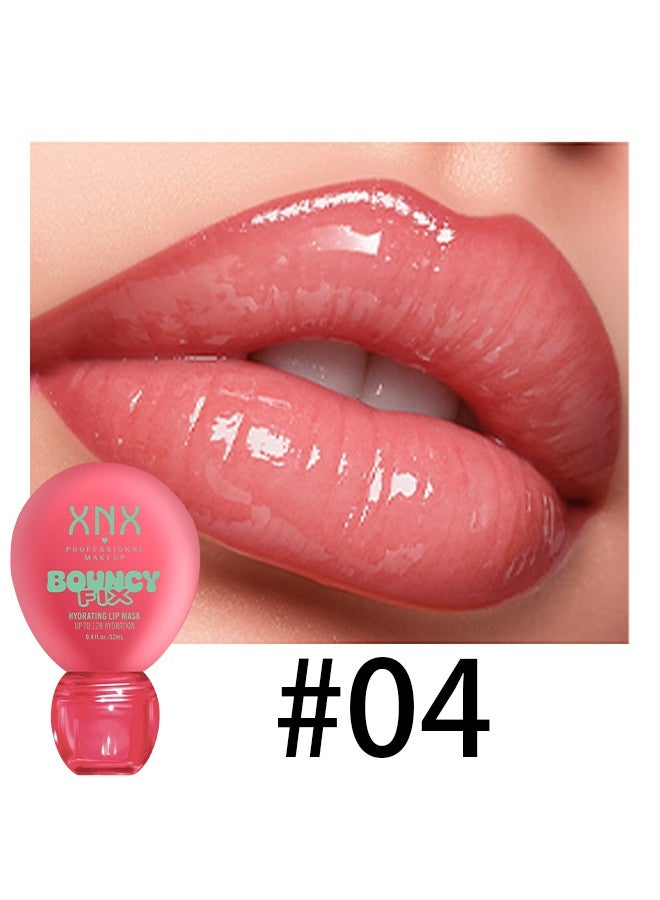 XNX Hydrating Lip Mask,Bouncy Fix,Hyaluronic Acid Lip Sleeping Mask Up To 12H Hydration for Dry Chapped Lips Lip Night Care Treatment 12ml,04# - Image 2