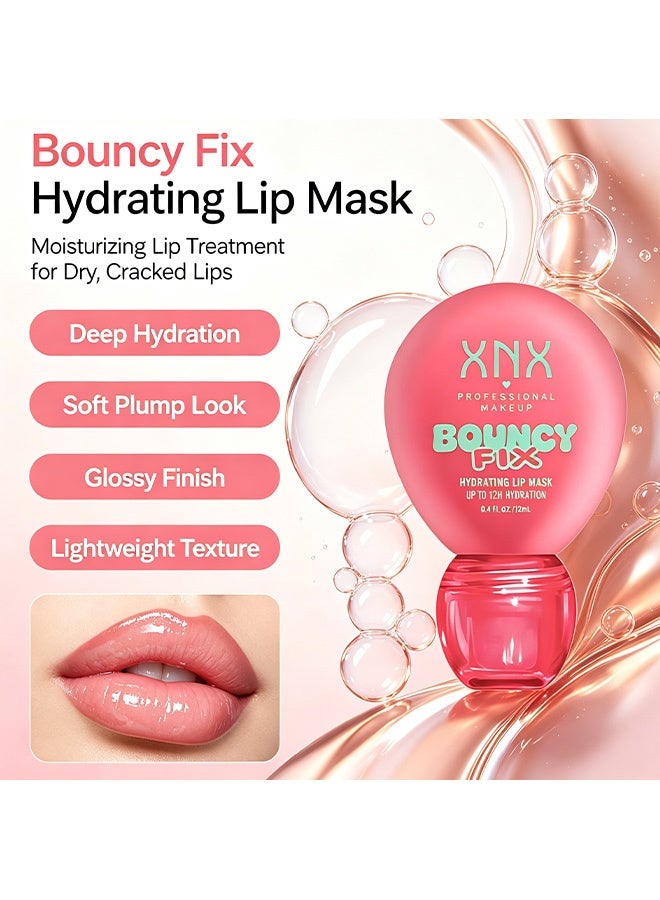 XNX Hydrating Lip Mask,Bouncy Fix,Hyaluronic Acid Lip Sleeping Mask Up To 12H Hydration for Dry Chapped Lips Lip Night Care Treatment 12ml,04# - Image 3
