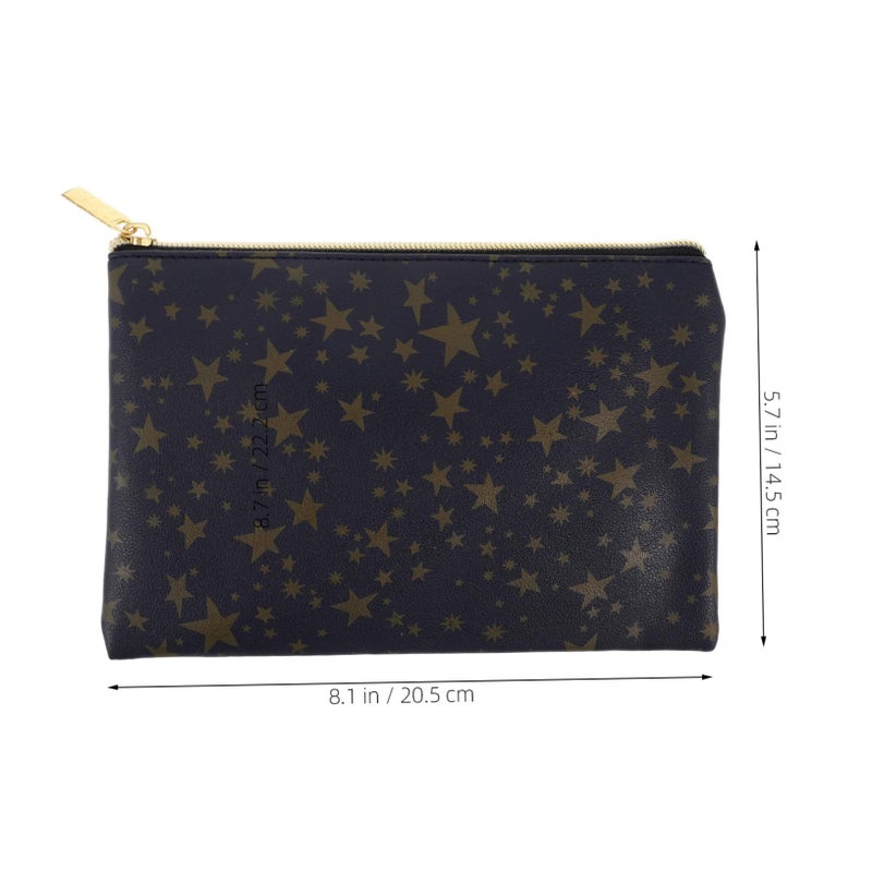 Large Capacity Travel Makeup Organizer Bag PU Leather Cosmetic Pouch Portable Toiletry Storage Case - Image 3