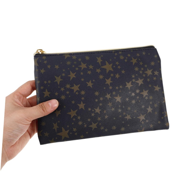 Large Capacity Travel Makeup Organizer Bag PU Leather Cosmetic Pouch Portable Toiletry Storage Case - Image 4