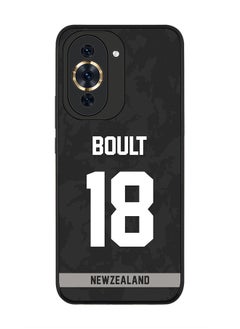 Rugged Black Edge Case for Huawei nova 10 Pro, Slim fit Soft Case Flexible Rubber Edges Thin Cover - Player Name - Trent Boult, Jersey Number- 18