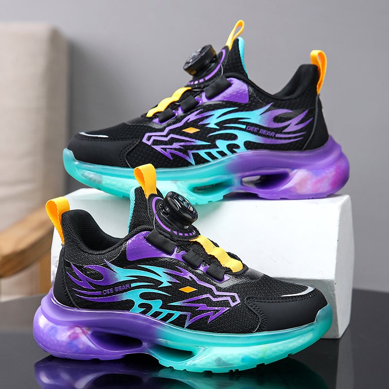Boys And Girls Sneaker Swivel Button Torre Shoes Travel Shoes Children'S Shoes Spring Spring - Image 3