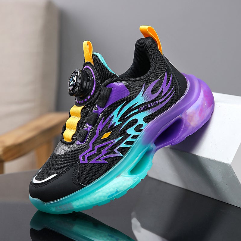 Boys And Girls Sneaker Swivel Button Torre Shoes Travel Shoes Children'S Shoes Spring Spring - Image 4