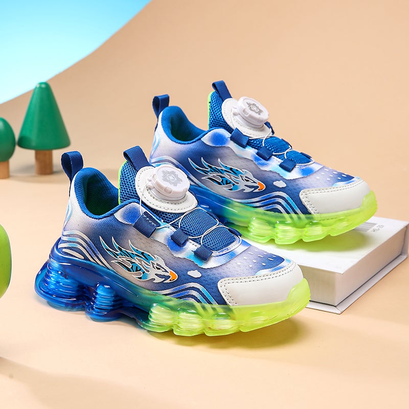 Boys And Girls Sneaker Swivel Button Torre Shoes Travel Shoes Children'S Shoes Spring Spring - Image 1