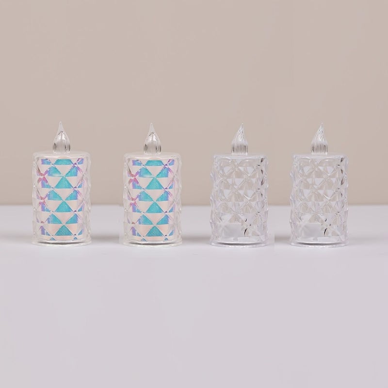 4pcs LED Flameless Candles Colorful Holiday Ambient Decorative Lights - Image 4
